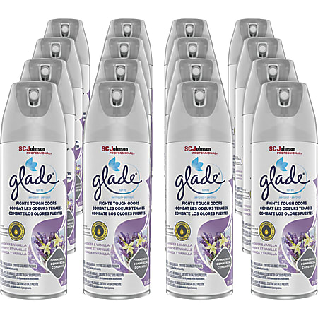 Glade Lavender & Vanilla Air Spray, 13.79 Oz, Case Of 12 Bottles