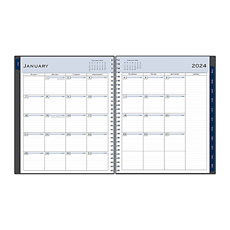 2024 Blue Sky™ Passages Monthly Planning Calendar, 8" x 10", Charcoal