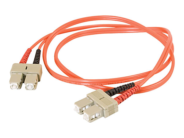 C2G-8m SC-SC 62.5/125 OM1 Duplex Multimode PVC Fiber Optic Cable - Orange - Fiber Optic for Network Device - SC Male - SC Male - 62.5/125 - Duplex Multimode - OM1 - 8m - Orange