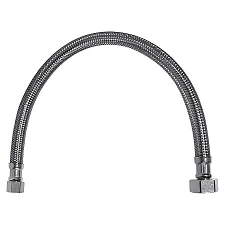 Certified Appliance Accessories® 30" Braided Stainless Steel Faucet Supply Line, 3/8" Female Compression x 1/2" FIP, Silver, FC30