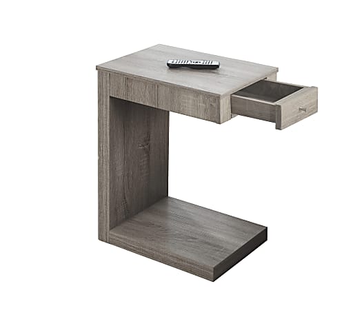 Monarch Specialties Accent Table With Storage Drawer, Rectangle, Dark Taupe