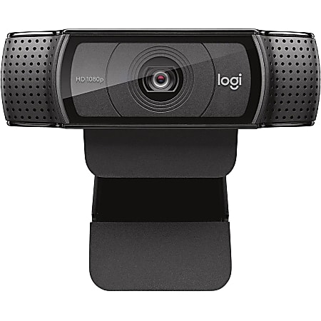 Logitech C920e Webcam 3 Megapixel 30 fps USB Type A TAA Compliant 1920 x  1080 Video Auto focus 78 Angle Microphone Notebook Monitor - Office Depot