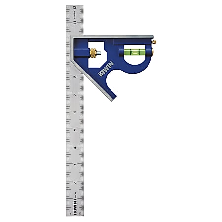 IRWIN Metal Combination Square, 12", Black
