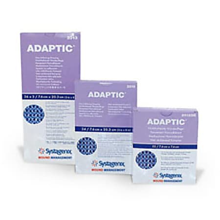 ADAPTIC® Non-Adhering Dressings, 3" x 3", 1 Strip/Envelopes, Pack Of 50