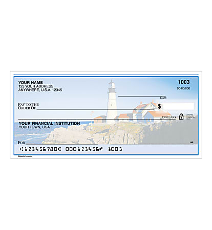 Harland Clarke Personal Checks Majestic America Pack Of 50 - Office Depot