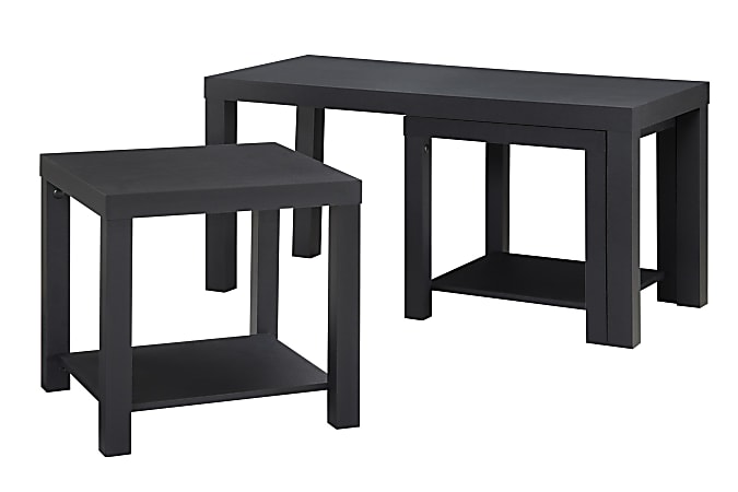 Ameriwood™ Home Coffee Table And End Tables, Black