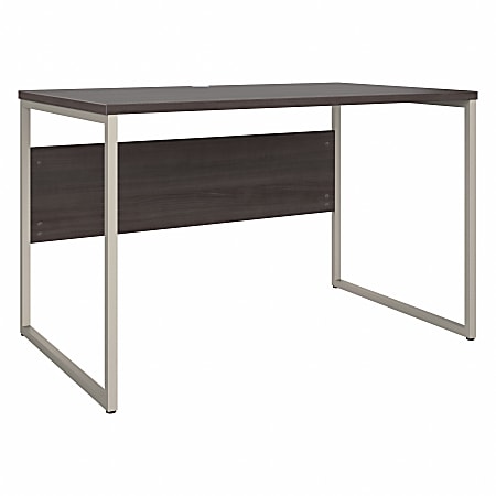 Bush® Business Furniture Hybrid 48"W x 30"D Computer Table Desk With Metal Legs, Storm Gray, Standard Delivery
