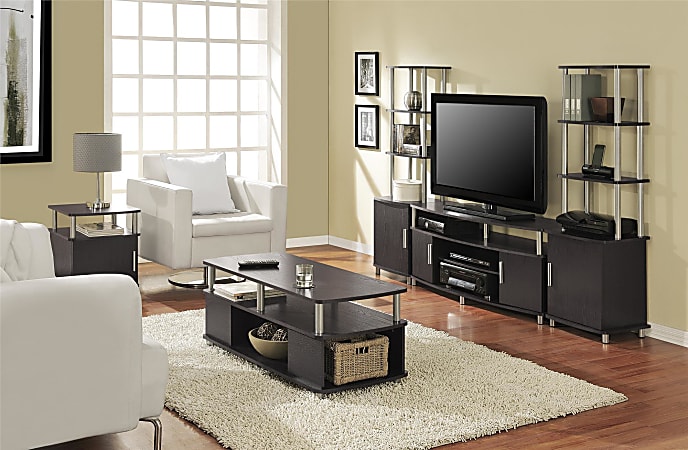 Ameriwood Home Contemporary Carson End Table With Storage Square