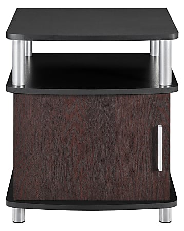 Ameriwood™ Home Contemporary Carson End Table, With Storage, Cherry/Black