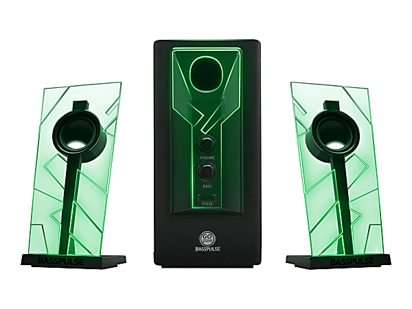GOgroove BassPULSE - Speaker system - for PC - 2.1-channel - 20 Watt (total) - green
