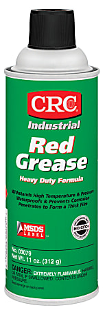 CRC Red Grease, 16 Oz Aerosol Cans, Pack Of 12 Cans