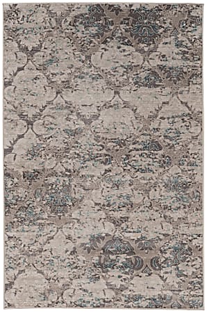 Linon Home Décor Products Paramount Area Rug, Trellis, 3'H x 2'W, Gray/Charcoal