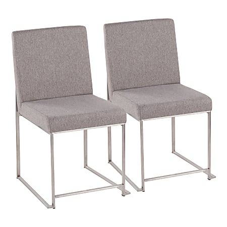 Brushed steel dining chairs discount