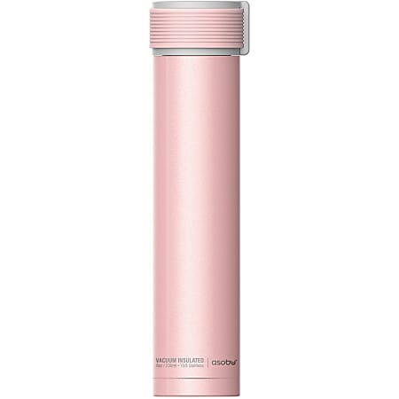 asobu 8-Ounce Skinny Mini Ultimate Lady Flask (Pink) - 8 fl oz (236.6 mL) - Vacuum - Pink