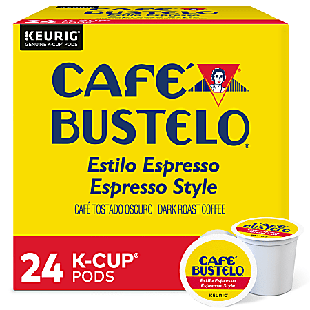 Cafe Bustelo Single Serve Coffee K Cup Pods Espresso Roast Carton