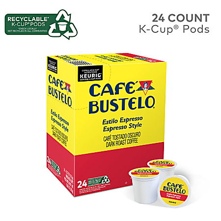 Cafe Bustelo Single Serve Coffee K Cup Pods Espresso Roast Carton