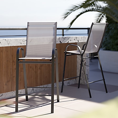 Flash Furniture Brazos Series Outdoor Bar Stools With Flex Comfort