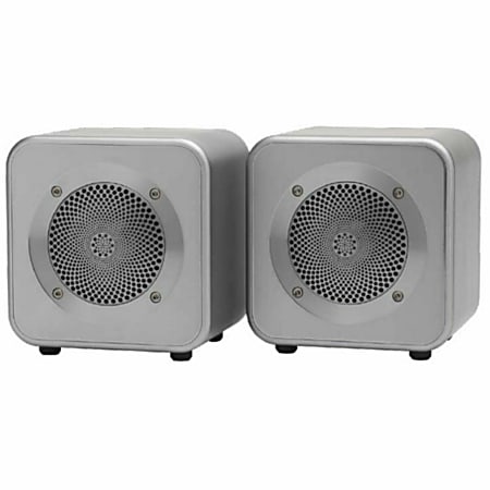 Acoustics USTREAMGO Mitchell Office Bluetooth Speakers Set Gray Speakers Depot Silver - Of Stereo 30W 2 Wireless