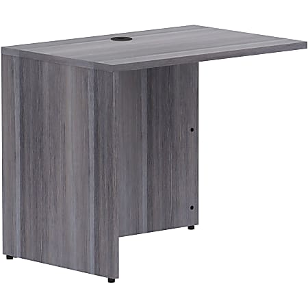 Lorell® Essentials 35"W Desk Return Shell, Weathered Charcoal