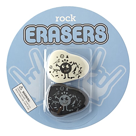Office Depot® Brand Rock Erasers, 5-3/4", Black/White, Pack Of 2 Erasers