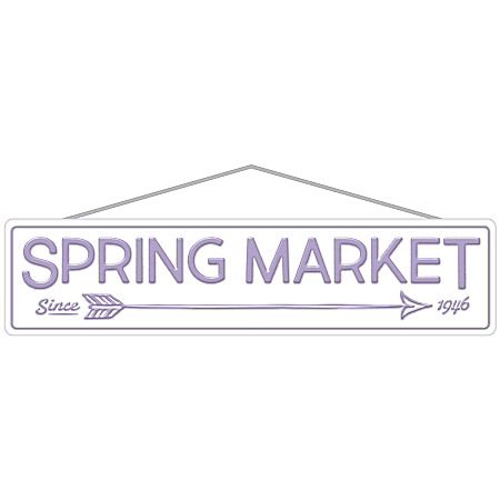 Amscan Spring Market Street Signs, 5-1/4" x 22-7/16", Purple, Pack Of 2 Signs