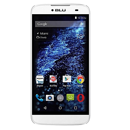 BLU Dash X Plus Cell Phone, White, PBN200915