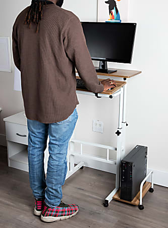 Scratch and Dent) Mind Reader 27W Mobile Sitting/Standing Desk