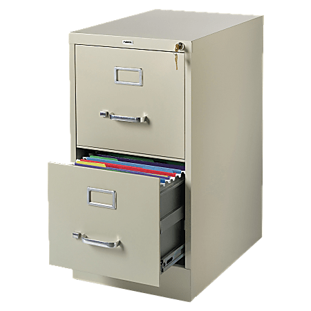 Lorell® Fortress 22"D Vertical 2-Drawer Letter-Size File