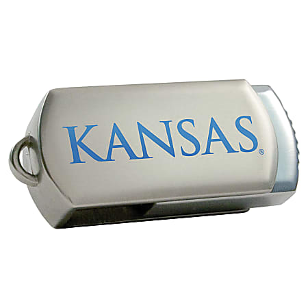 Centon DataStick Twist USB Flash Drive, 4GB, University Of Kansas Jayhawks