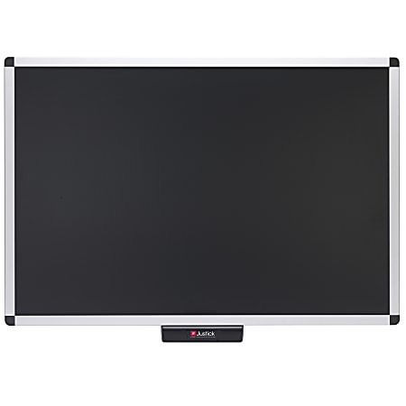 Smead® Justick Magnetic Bulletin Board, 36" x 24", Aluminum Frame With Silver Finish