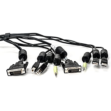 Vertiv Avocent USB Keyboard and Mouse, DVI-D and Audio Cable, 10 ft. with DPP Support  - CBL0147
