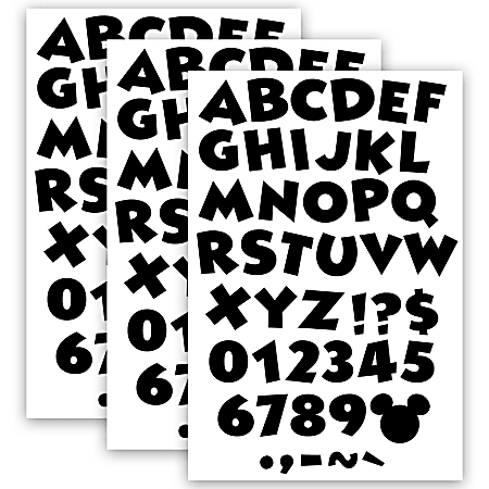 Chartpak Pickett Vinyl Letters and Numbers 12 Black - Office Depot