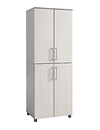 Ameriwood™ Home Latitude Tall Cabinet, 6 Shelves, Natural/Gray