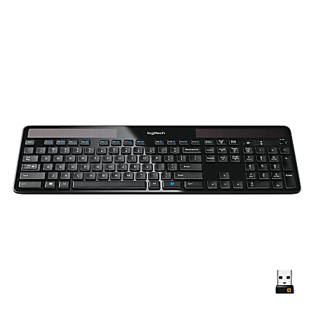 Logitech K750 Wireless Solar Keyboard Black 002912 - Office Depot