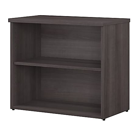 Bush Business Furniture 400 Series 2 Shelf Bookcase, Storm Gray, Standard Delivery