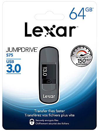 LEXAR JUMPDRIVE S75 USB3.0 64GB LJDS75-64GABNL REV C ...EACH
