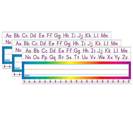 Scholastic Teacher Resources Alphabet/Number Line Name Plates, 12
