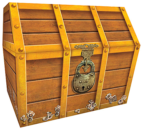 Teacher Created Resources Treasure Chest, 9-1/2" x 8" x 8-1/2", Multicolor, Total Qty 1