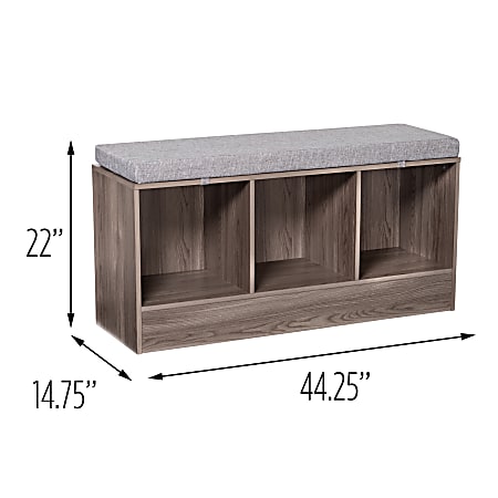Honey Can Do Entryway Bench With Storage Shelves 22 18 H x 44 18 W