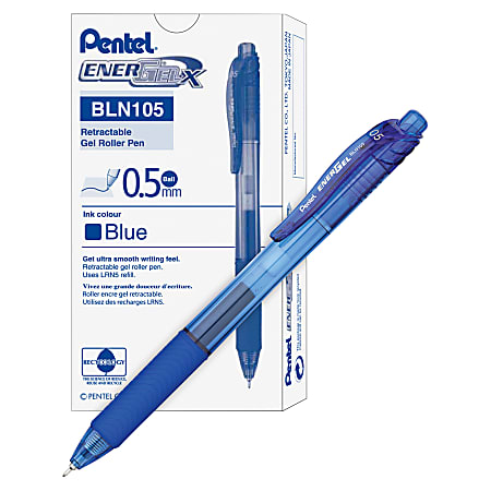Stylos Roller Gel Pentel Energel 0.7 Mm - Lot De 3 Bleus, écriture Fluide, Séchage Rapide