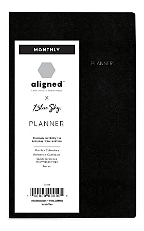 Blue Sky™ Aligned PJ Staple Monthly Planner, 3-3/4" x 6", Multicolor, January to December 2021, 123856