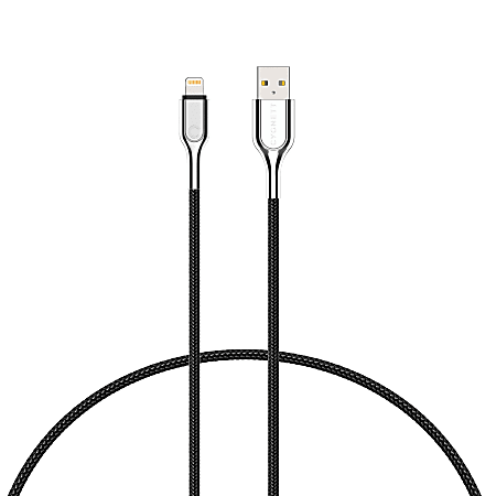 Cygnett Armored Lightning To USB-A Charge & Sync Cable, Black, CY2669PCCAL