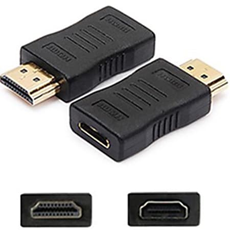 AddOn HDMI 1.1 Male to HDMI 1.1 Female Black Adapter For Resolution Up to 1920x1200 (WUXGA) - 100% compatible and guaranteed to work