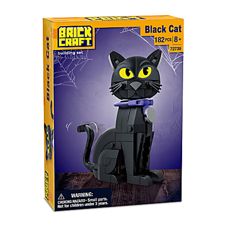 Brickcraft Halloween Black Cat Brick Building Set, Total Qty 1