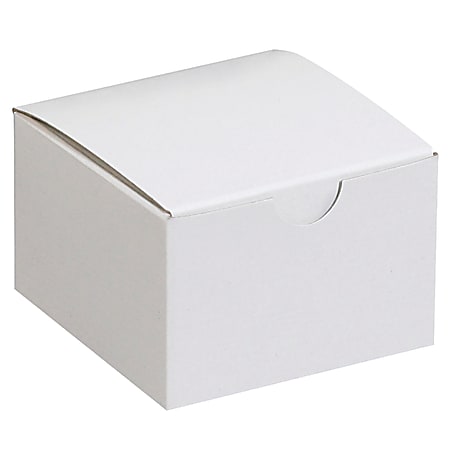 Office Depot® Brand Gift Boxes, 3"L x 3"W x 2"H, 100% Recycled, White, Case Of 100