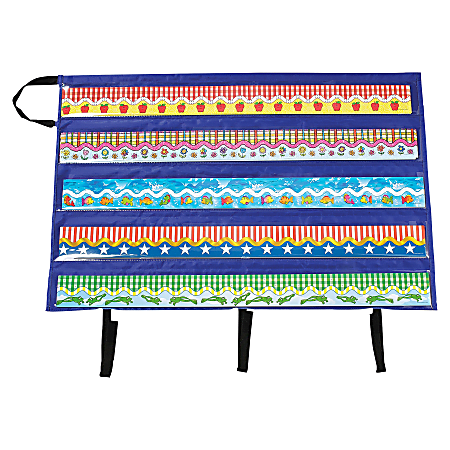 Carson-Dellosa Border Storage Pocket Chart, 5 Pockets, 24-1/2" x 41", Multicolor