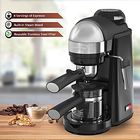 Imusa 4 Cup 800W Espresso/Cappuccino Machine - Black for sale online