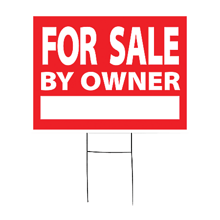 Outdoor House Sign, For Sale By Owner, 18" x 24"