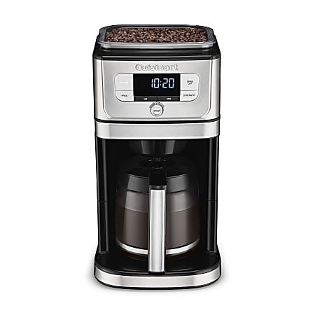 Cuisinart Burr Grind & Brew 12-Cup Programmable Coffee Maker, Black/Silver
