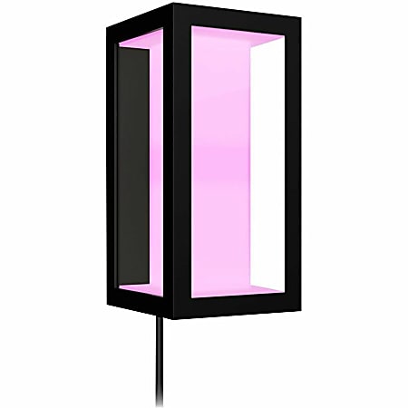 Philips Impress Outdoor Wall Light, 9.4"H, 4.7"W, 2LED Bulb, Dimmable, 1180 lm Lumens, Glass, Black